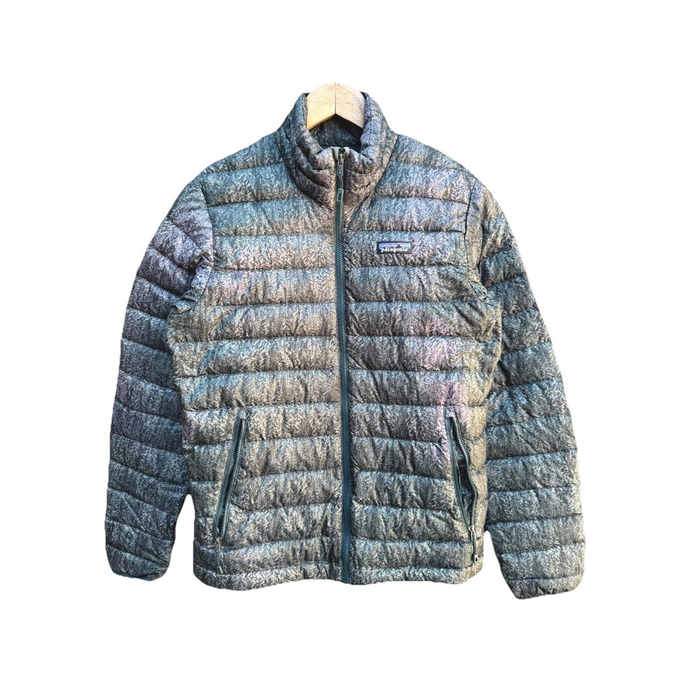 Patagonia Down Sweater Puffer Jacket Mens XS Forestland Mock Neck Gorpcore Flaws